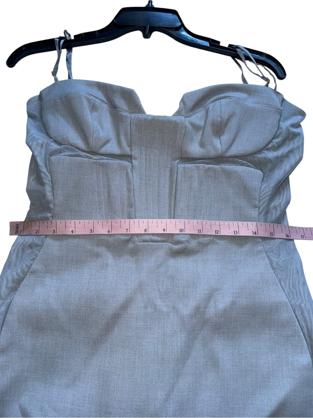 House Of cb Kiki Light Grey Mesh Panelled Bodycon Midi Dress large - Picture 6 of 11